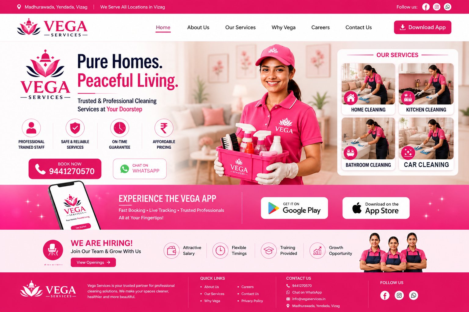 Vega Services professional cleaning services in Vizag